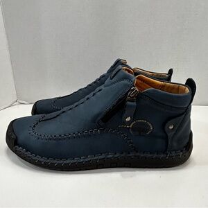NWOT Men's Size EU 44/US 11  Fashion Leather Ankle Boots Loafers Side Zipper